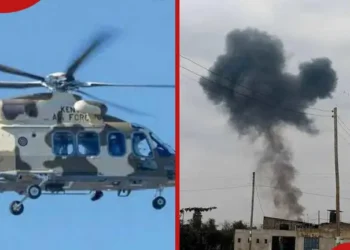 Military Helicopter Crashes, Several Burnt Beyond Recognition
