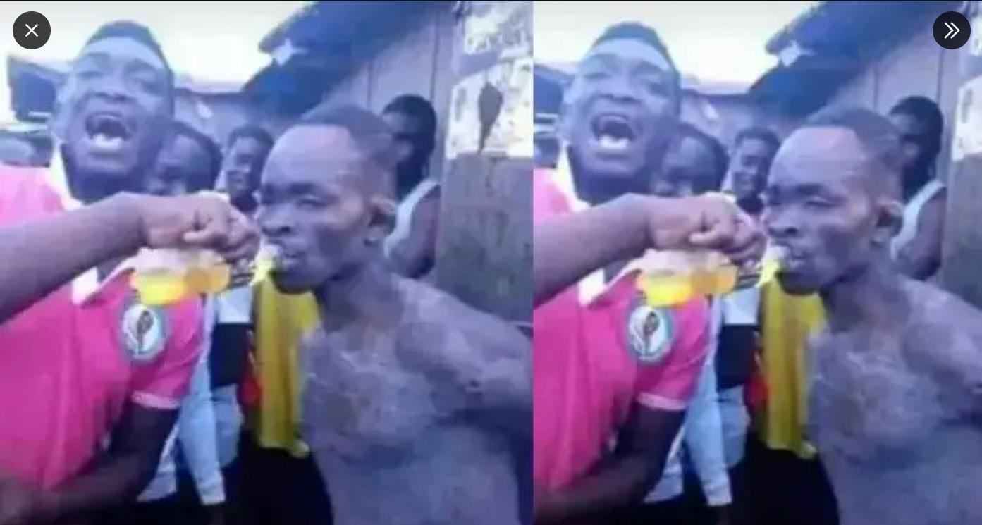Youth Give Energy Drink to a Thief So They Can Beat Him Again
