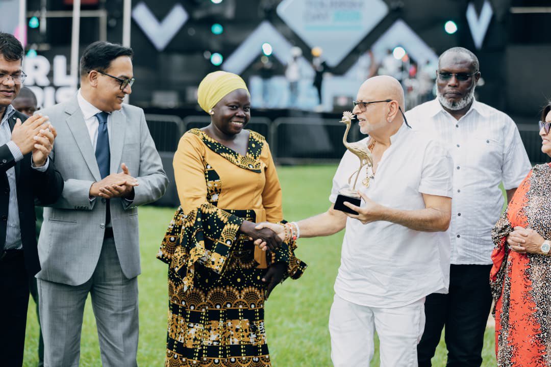 Billionaire Sudhir Crowned with Golden Flamingo at Uganda’s World Tourism Day in Arua