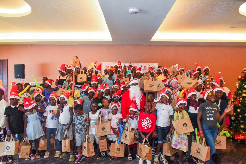 Dr. Sudhir Shares Christmas Love with Children at Munyonyo Resort